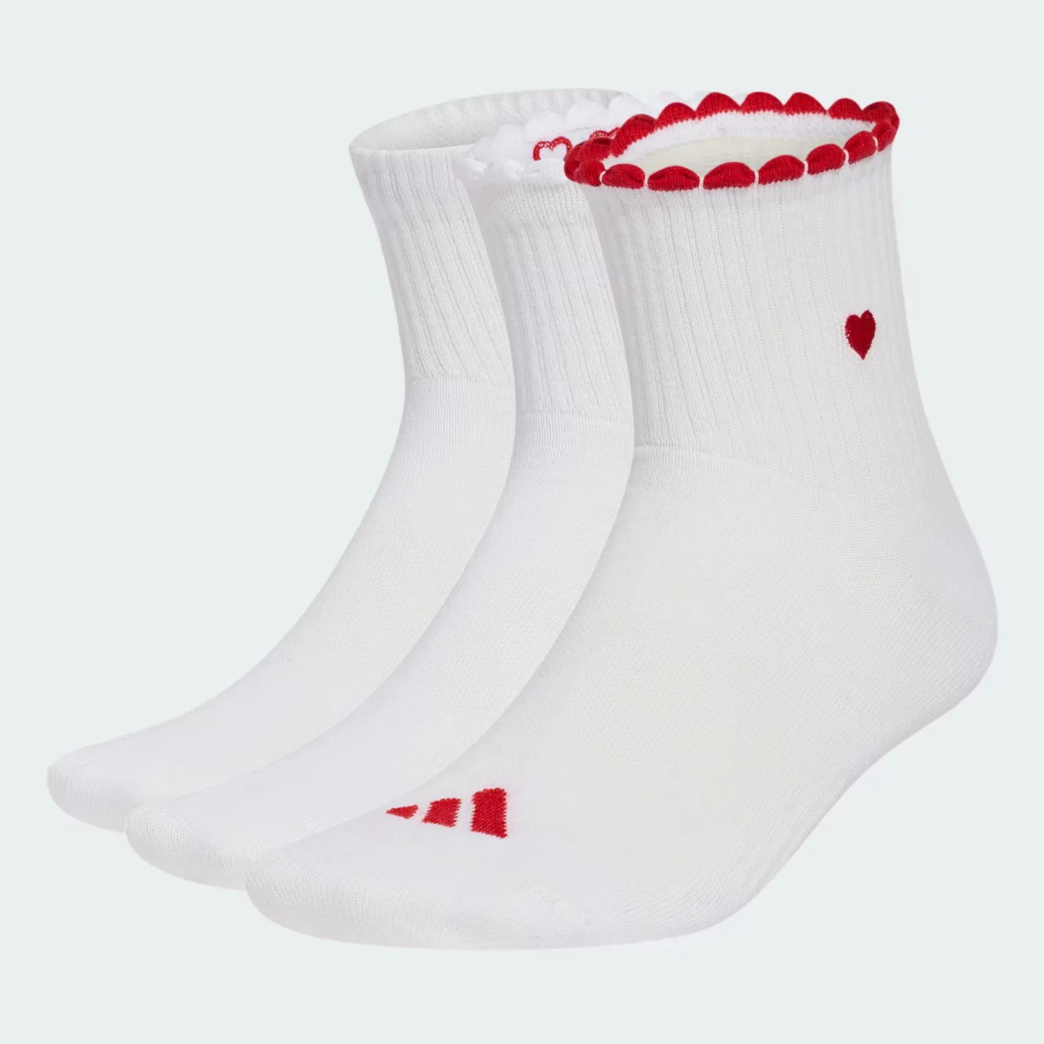 Женские носки с принтом, набор из 3 пар, graphic sock Adidas Performance, белый/алый/черный