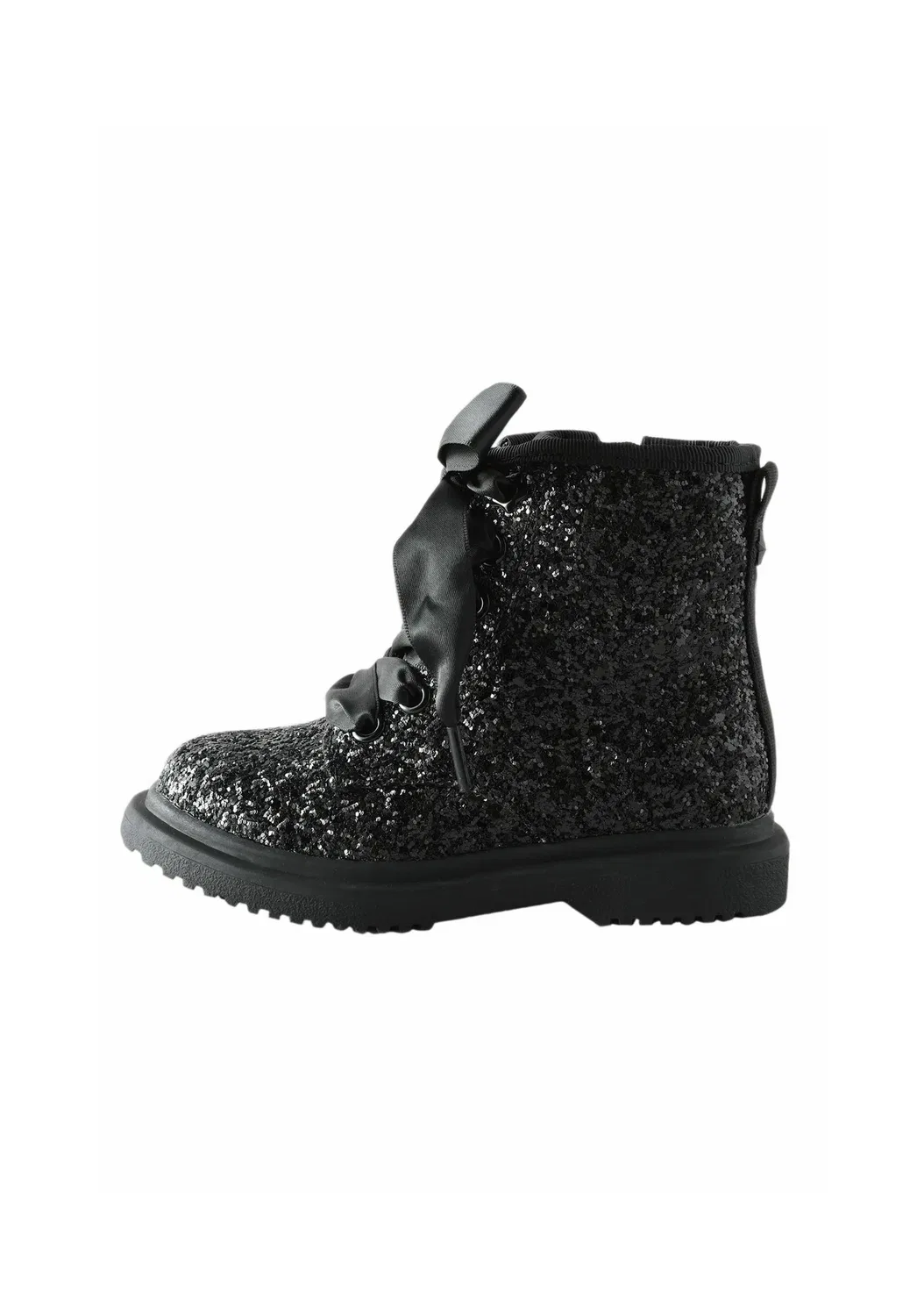 Широкая посадка (g) - ботильоны на шнуровке - зимние ботинки Next, Black Glitter