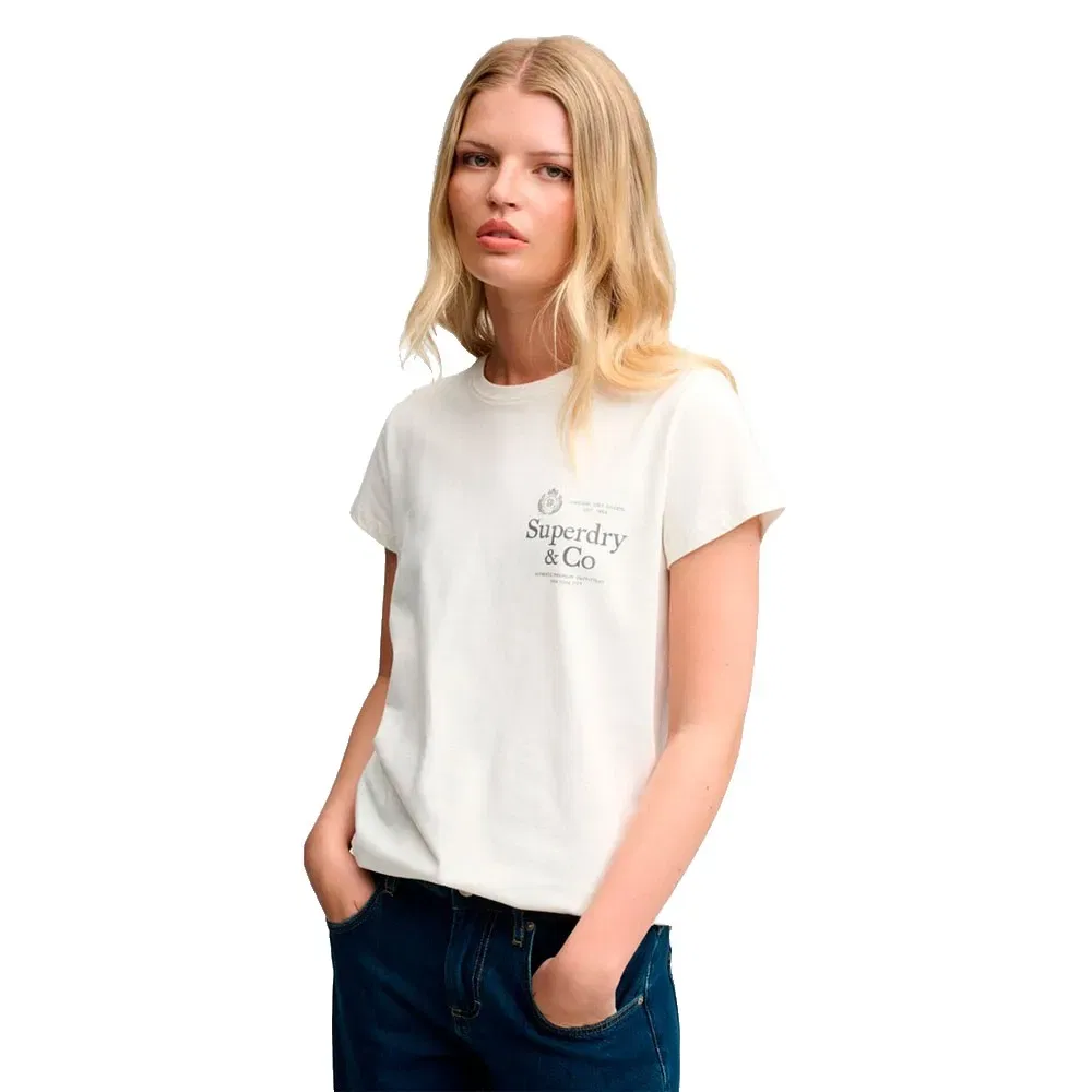 Женская футболка с коротким рукавом Superdry, White