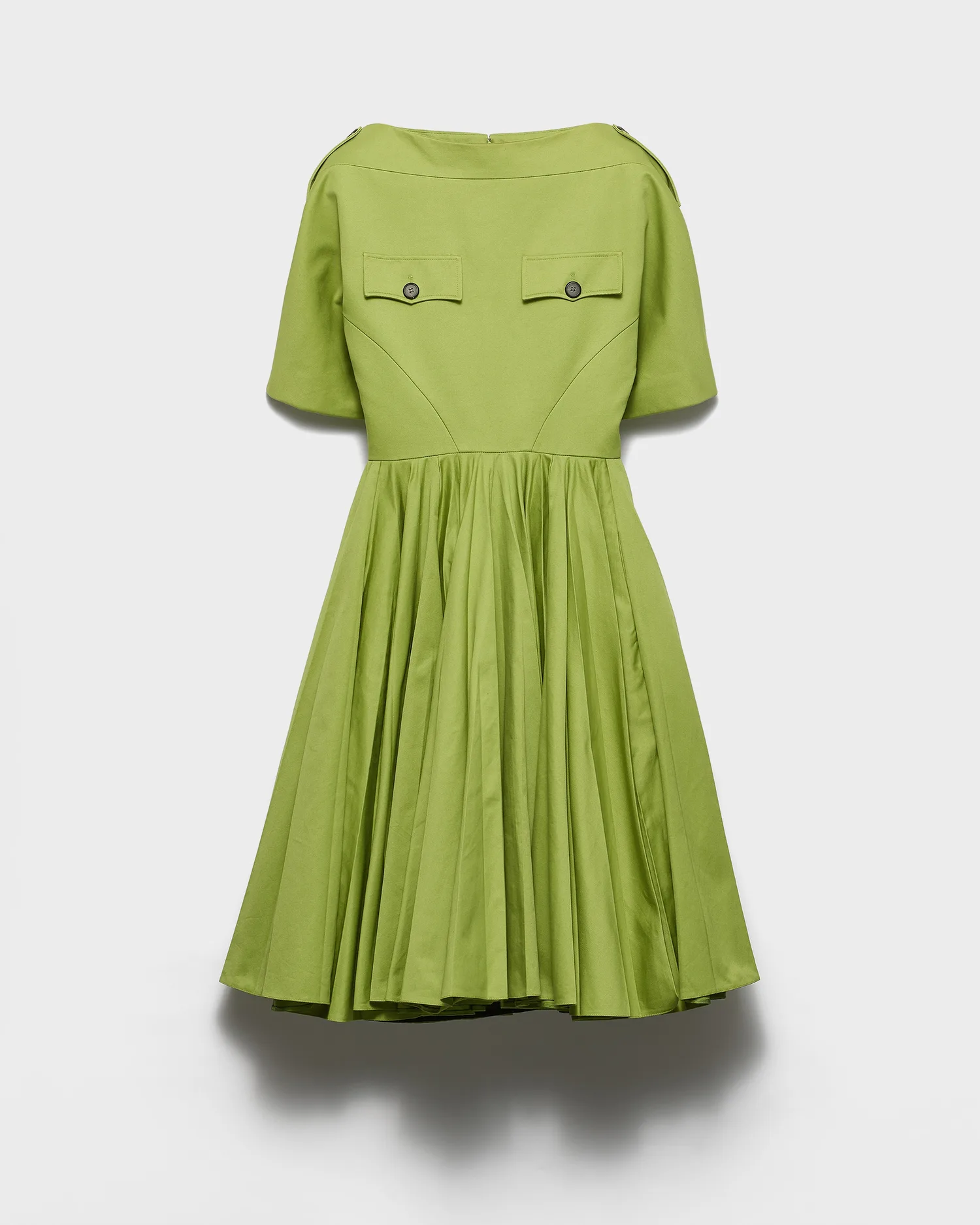 Платье из чиноса Prada, зеленый