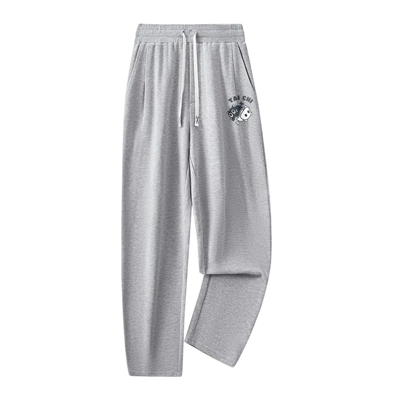 Детские спортивные брюки зауженные MINISO, Black (Tai Chi Cat Pants Logo) — фото 3