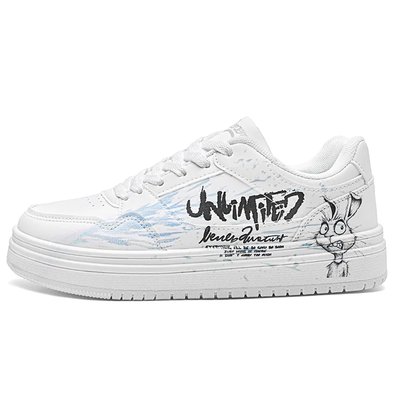 Детские скейтборд-кроссовки с принтом A Low top Skateboard Shoes, Doraemon, Shock Rabbit (Graffiti)