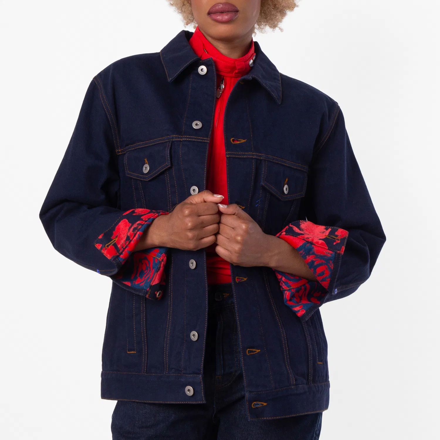 Джинсовая куртка с логотипом Burberry, Indigo Blue