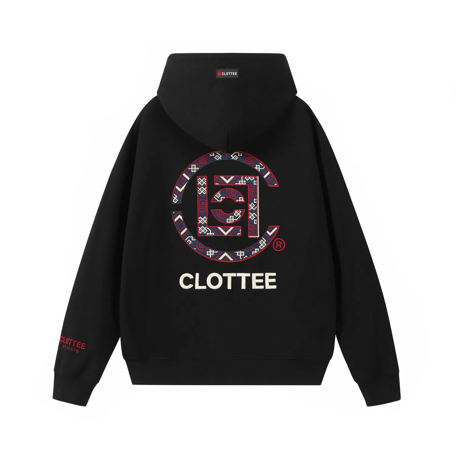Детский худи с капюшоном в стиле колледж CLOT, Ink Black