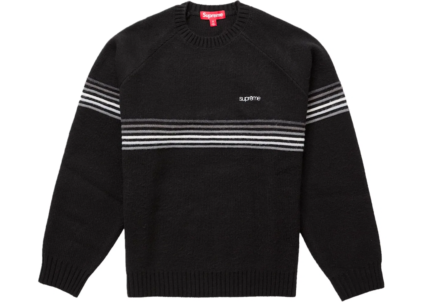 Мужской свитер с рельефной полосой Supreme, Black