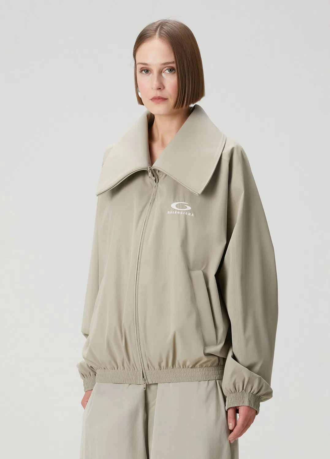 Свитшот на молнии Balenciaga, bej — фото 3