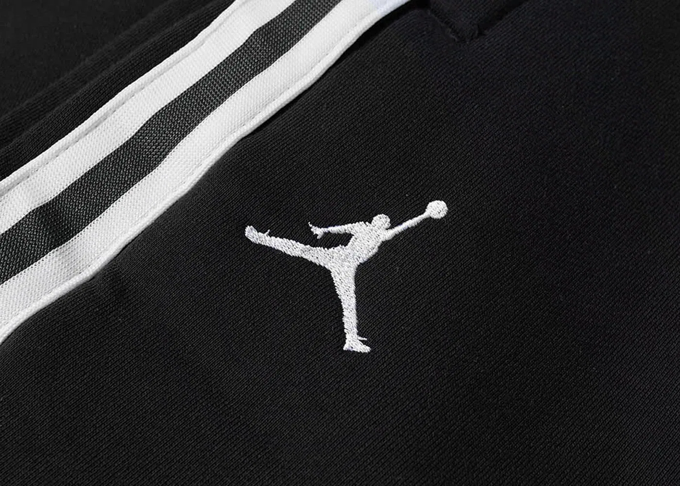 Мужские штаны из флиса Jordan x PSG Paris Saint Germain, Black/White/Green — фото 3