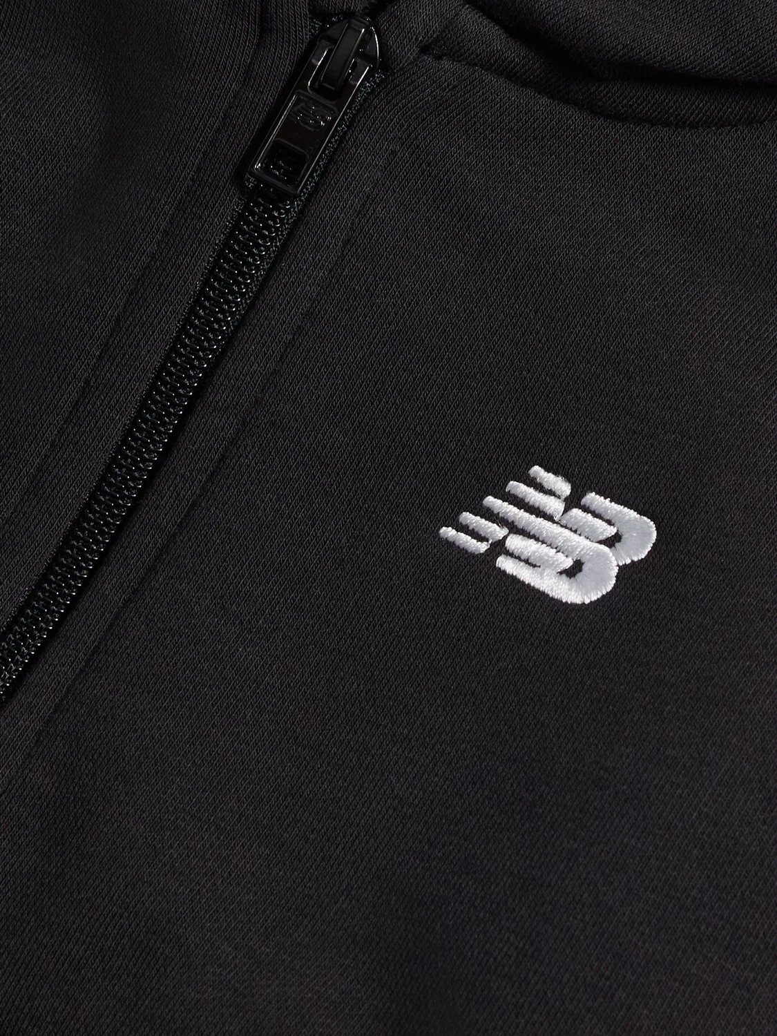 Толстовка с капюшоном, полная застежка-молния, Small Logo New Balance, черный — фото 3