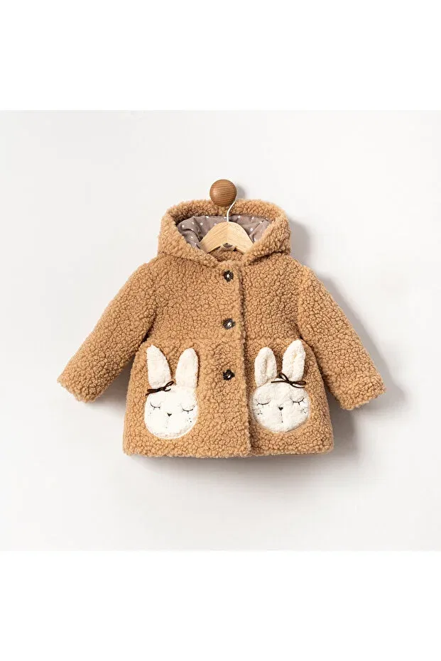 Детское пальто для девочек с принтом Coolimino, Beige