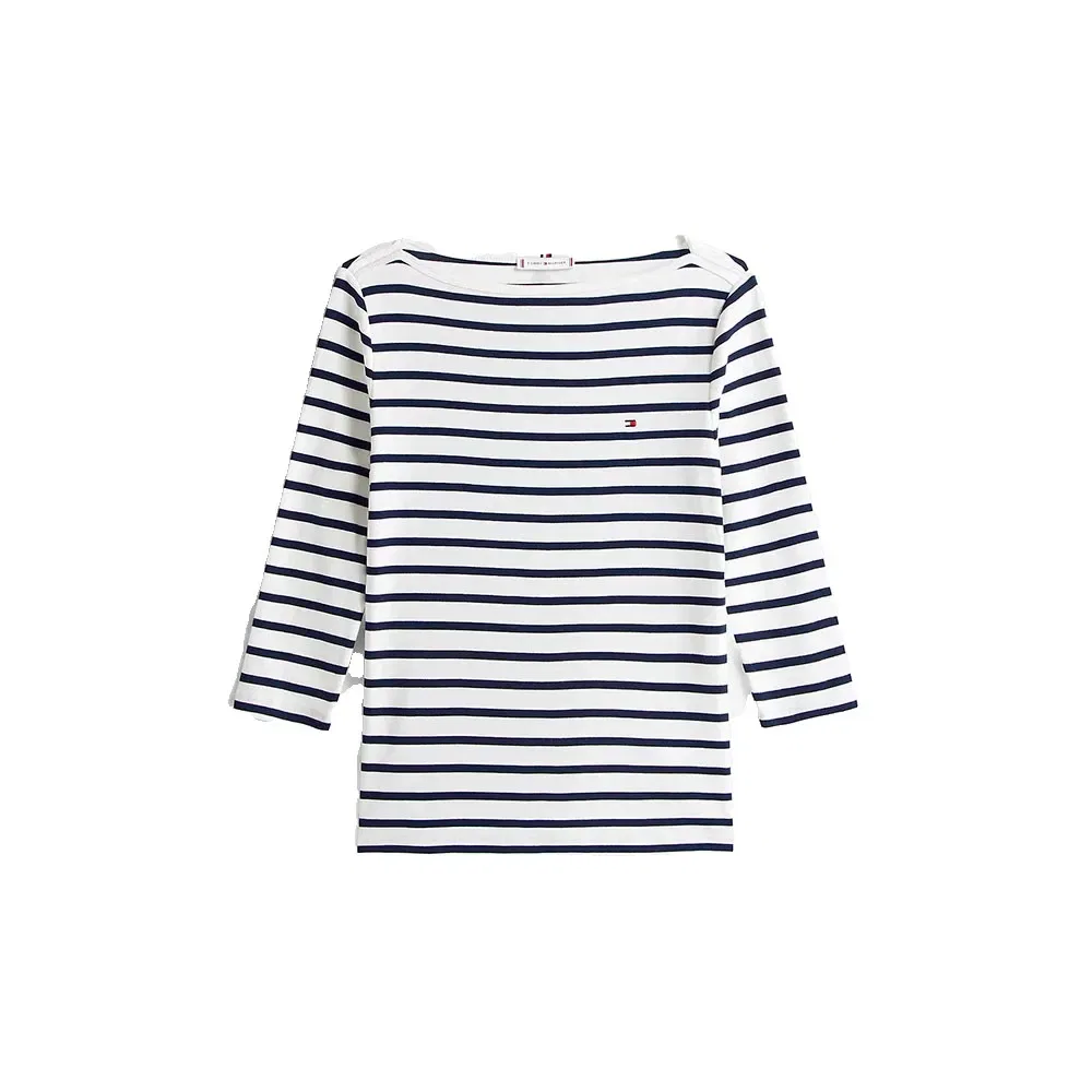 Женская футболка с принтом Slim Cody Tommy hilfiger, White — фото 3
