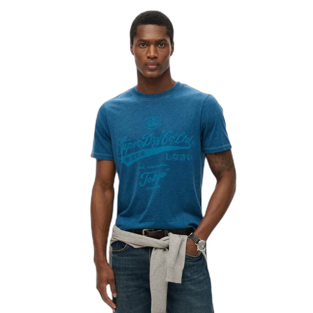 Мужская футболка с принтом Superdry, Blau