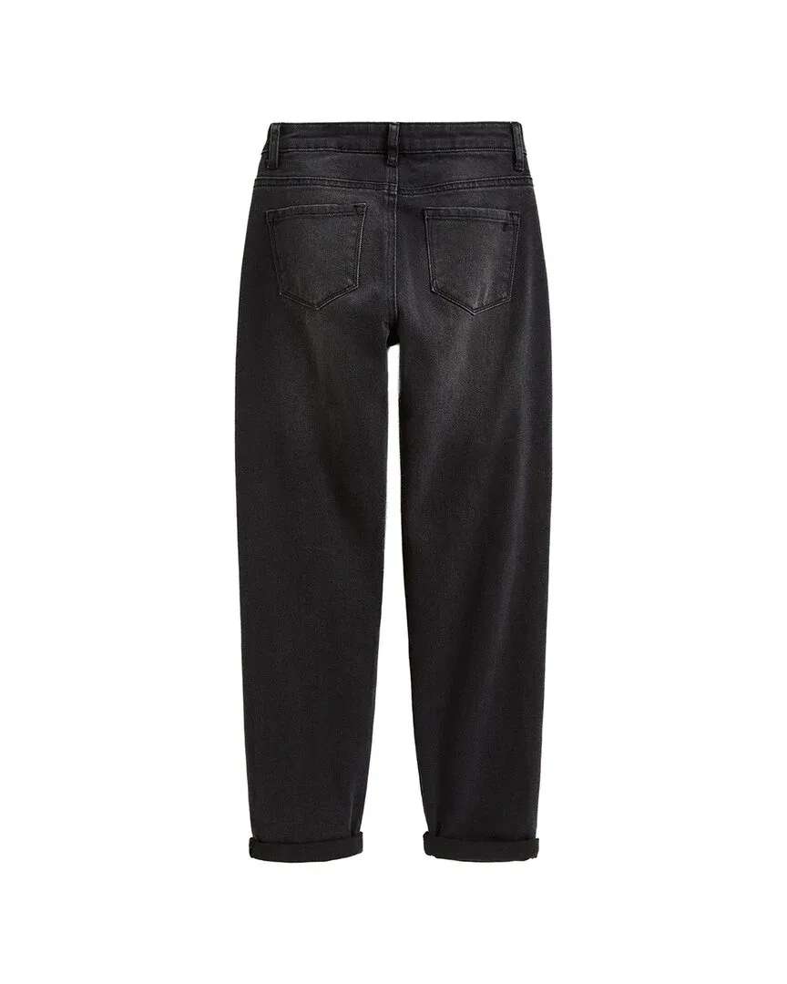 Детские джинсы прямого кроя с потертостями Tractr Jeans, черный — фото 2