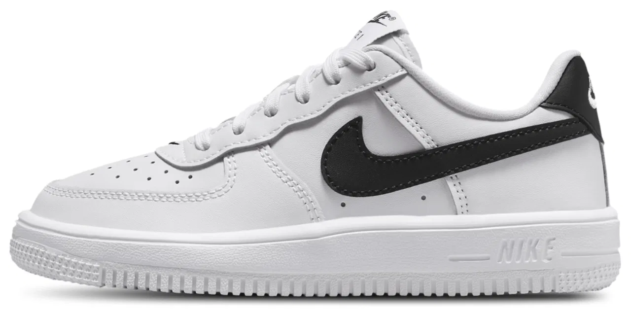 Кроссовки для девочек Air Force 1 Low Lace Nike, белый/черный — фото 2