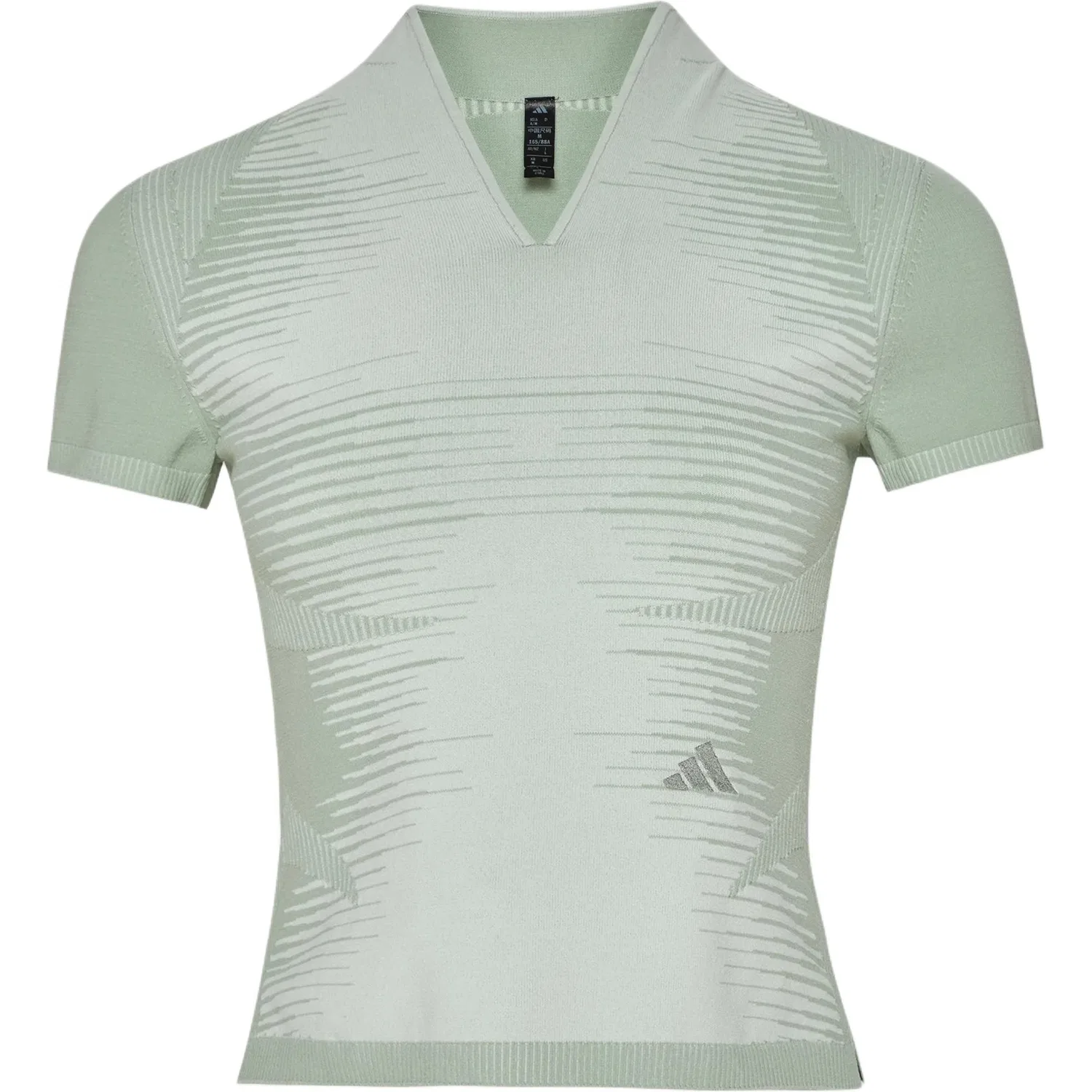 Женская футболка с V-образным вырезом Light Green/Symbol Green Adidas