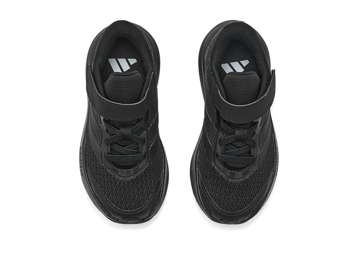 Кроссовки Run Falcon 6 на эластичных шнурках и ремешке (для маленьких детей) Adidas Kids, Black/Black/Black — фото 3