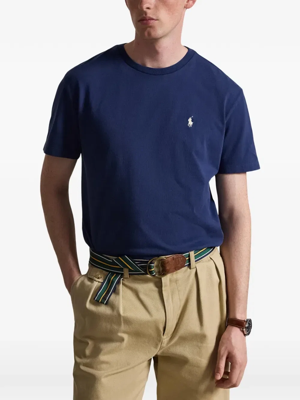 Футболка с вышивкой Pony Polo Ralph Lauren, синий — фото 3