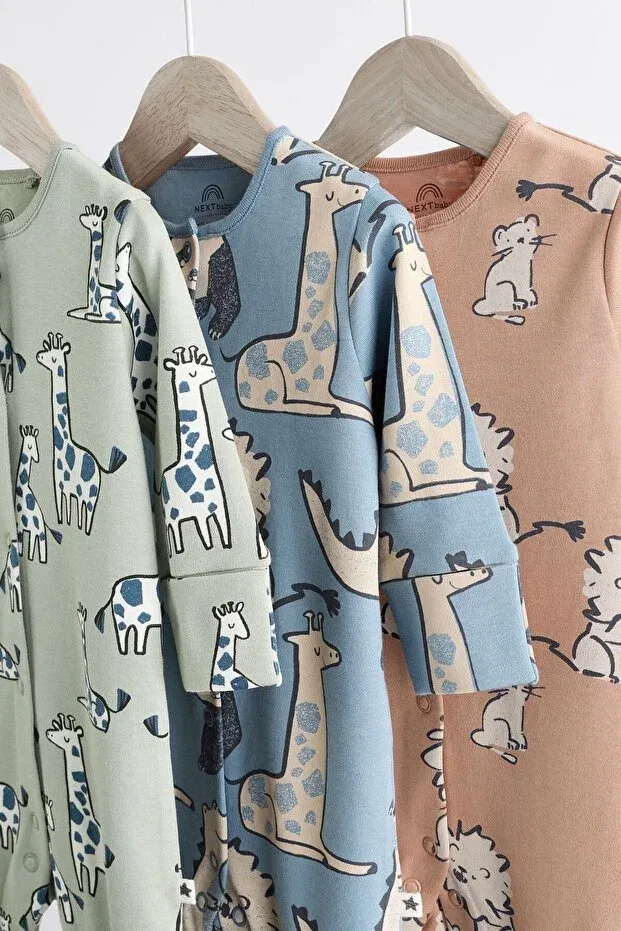 Детский комплект для новорожденных с принтом Animal Textured Next Baby, Multicolor — фото 2