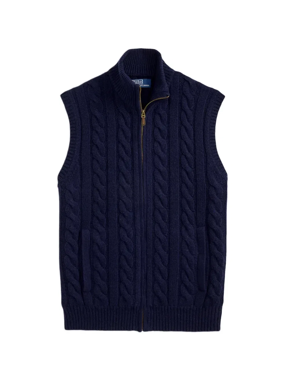 Кардиган фактурной вязки на молнии POLO RALPH LAUREN, синий