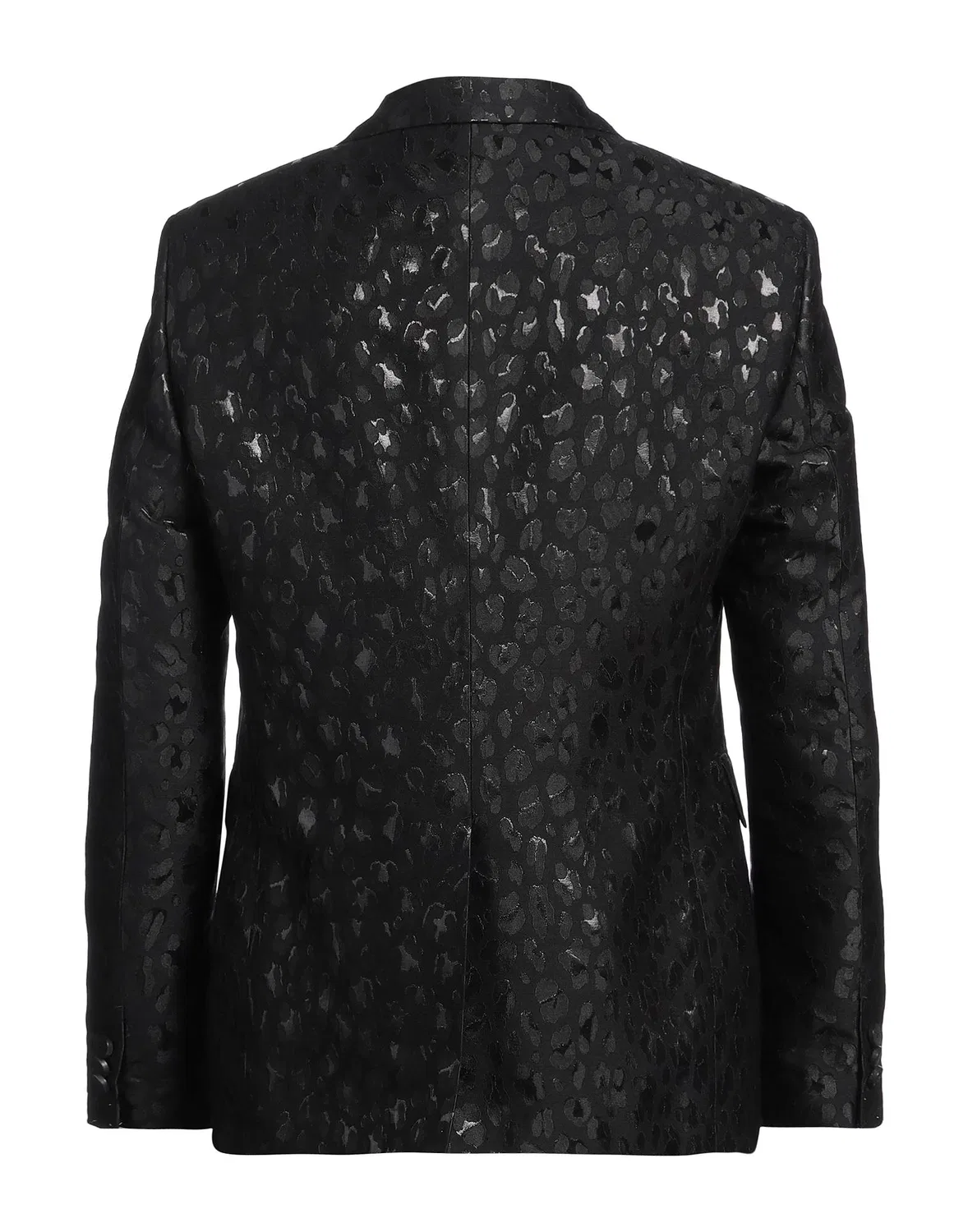 Мужской однобортный пиджак с принтом Leopard Print Versace, черный — фото 2