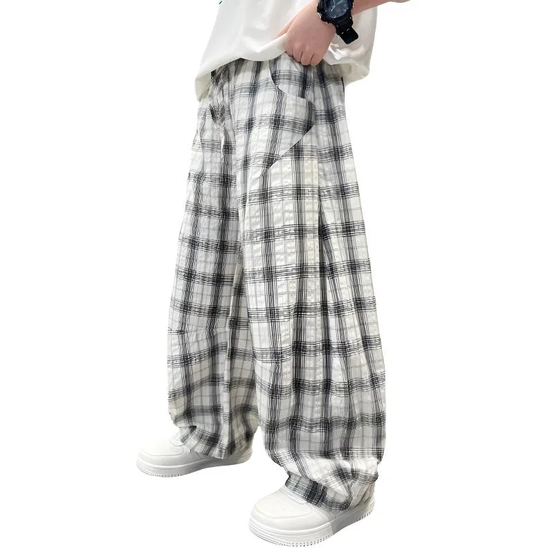 Детские трикотажные спортивные штаны из футера, Kids Knitted Sweatpants Thin Non Stretch, TNTX, White