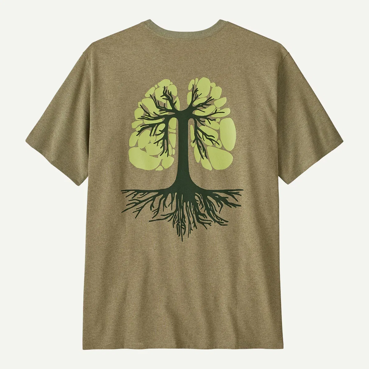 Мужская футболка с принтом Run Like Roots Responsibili-Tee Patagonia, Gumtree Green — фото 2