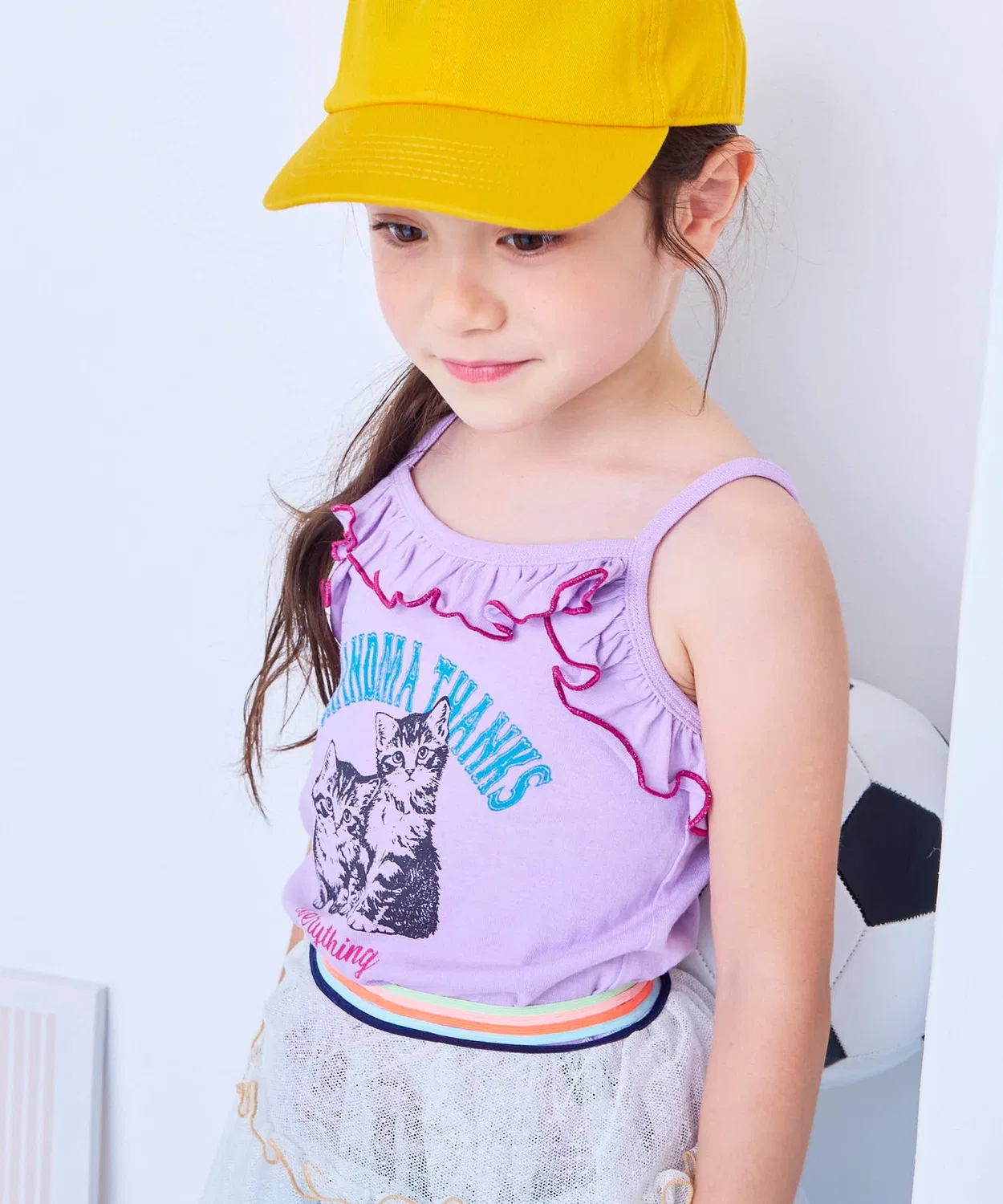 Детский топ-комбидрес с воланами Vintage Frilly Camisole MARKEY'S, Yellow — фото 4