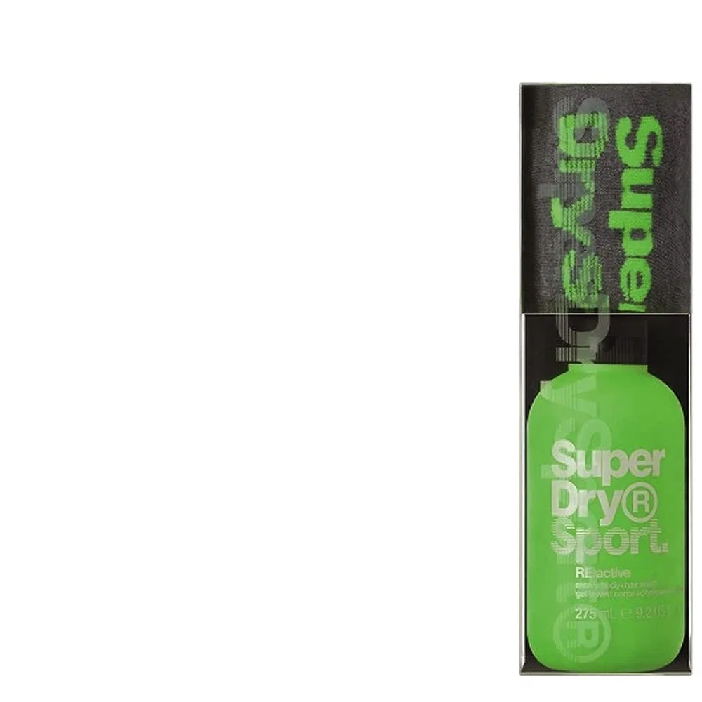 Набор гель для душа и шампунь 2-в-1 + носки + чехол Superdry Funky Green RE:active 275 мл, Grey S T U D I O . M U N E T