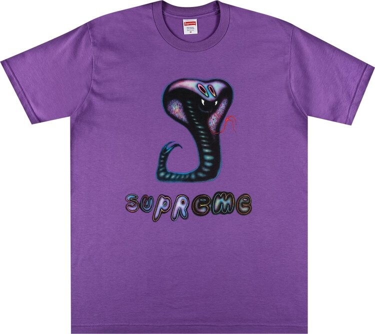 

Футболка Supreme Snake Tee 'Purple', фиолетовый