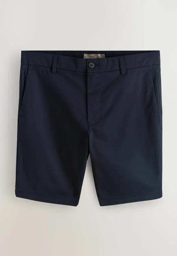 Комплект из 2 шорт чинос, хлопок с эластаном, Skinny fit - stretch chino shorts 2 pack, Next, Navy, Stone, темно-синий — фото 4