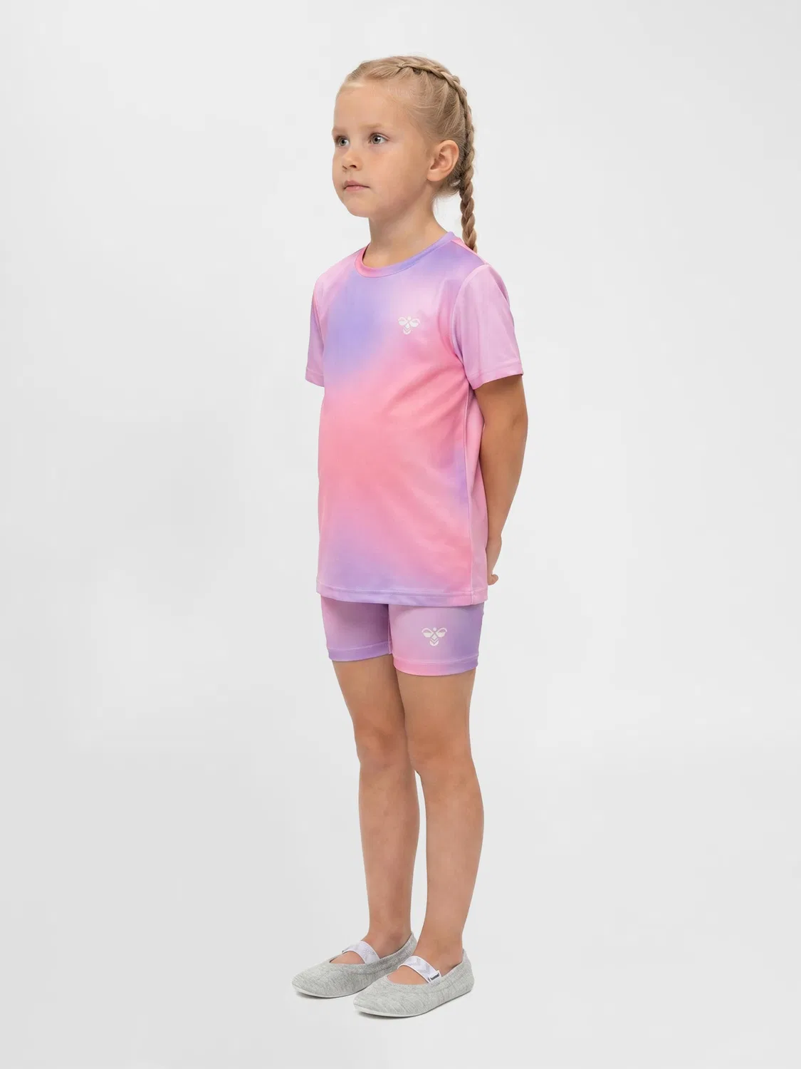 Детские леггинсы с градиентом Hmljr Gradient Hummel, Blasses Bonbonrosa — фото 3