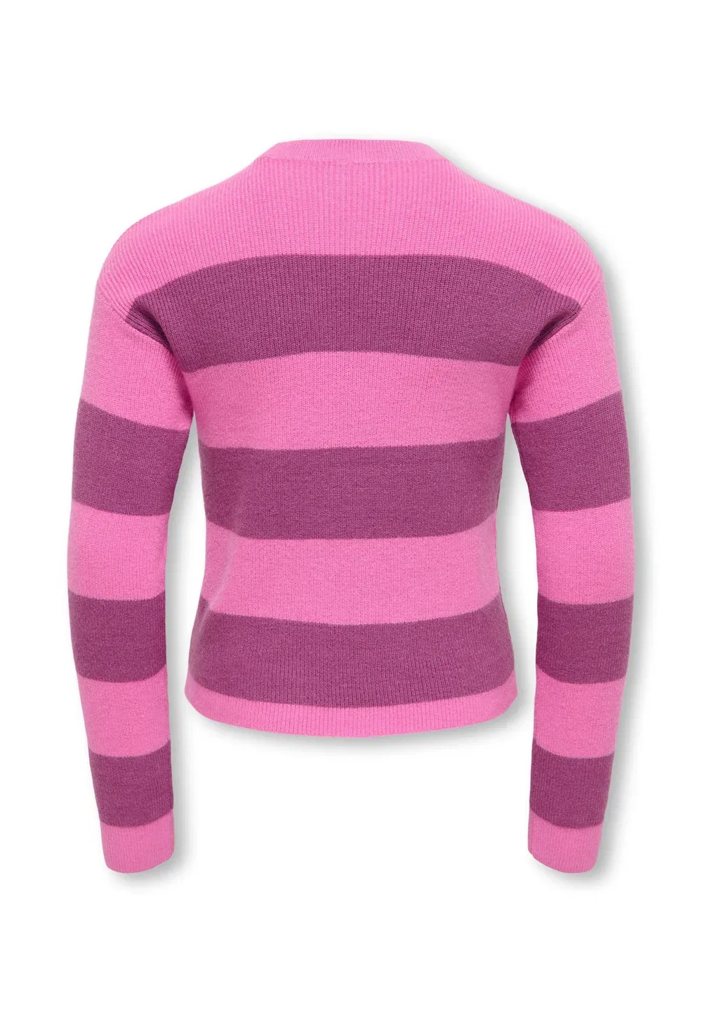 Свитер Kogfranca life short stripe Only Girls, Cyclamen Stripes Wide Stripe Grape Nectar — фото 2