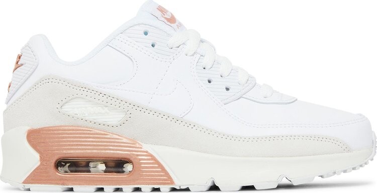 

Кроссовки Nike Air Max 90 Leather GS 'White Metallic Red Bronze', белый
