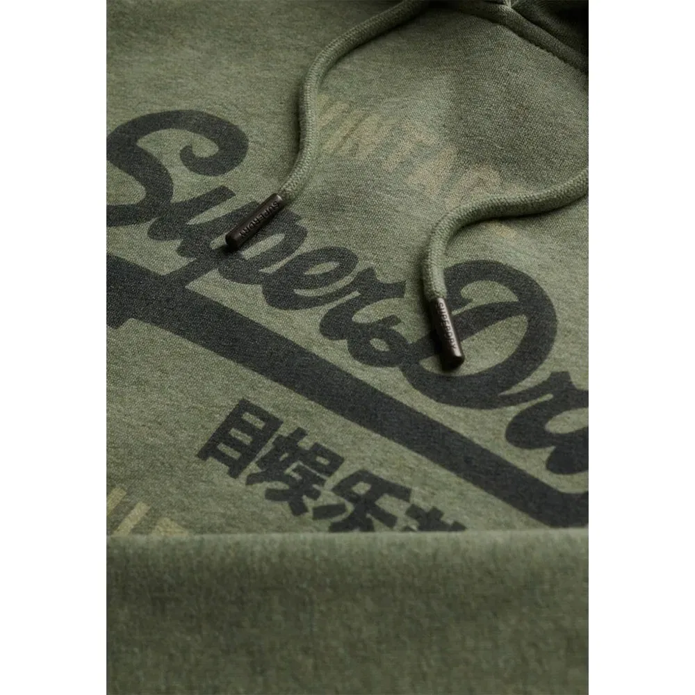Худи Relaxed Superdry Vl Heritage, зеленый — фото 2