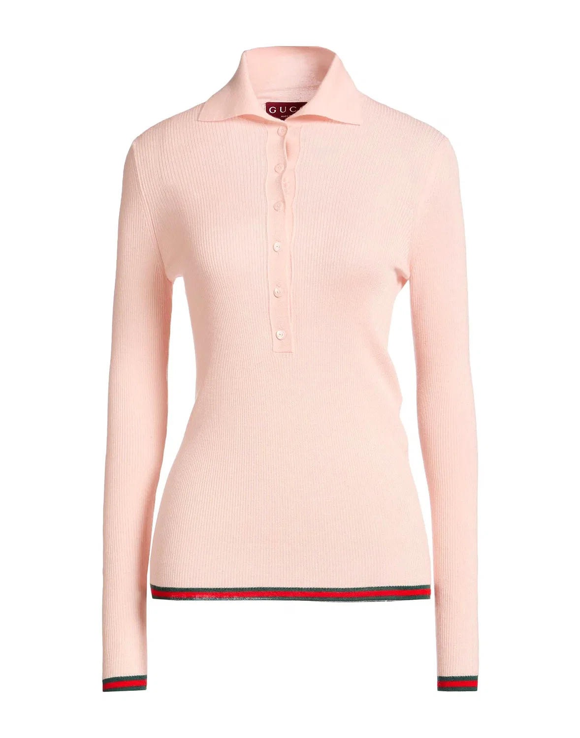 Женский свитшот с воротником-стойкой Ribbed-Knit Gucci, Light Pink