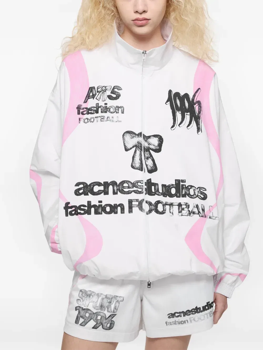 Техническая куртка с логотипом Acne Studios, белый — фото 4