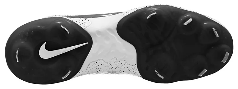Мужские металлические бейсбольные бутсы Nike Alpha Huarache Elite 4, белый/черный/белый — фото 2