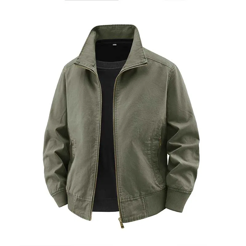 Детское пальто из хлопка с воротником-стойкой Red bean, Army Green