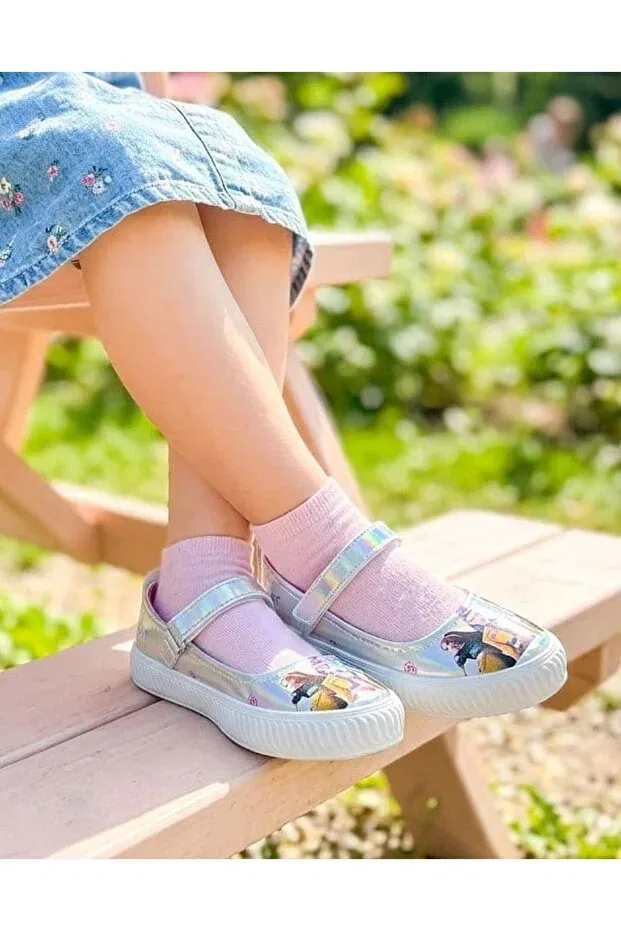 Детские балетки для девочек с графическим принтом Huntrix Surpie Shoes, Silver — фото 2