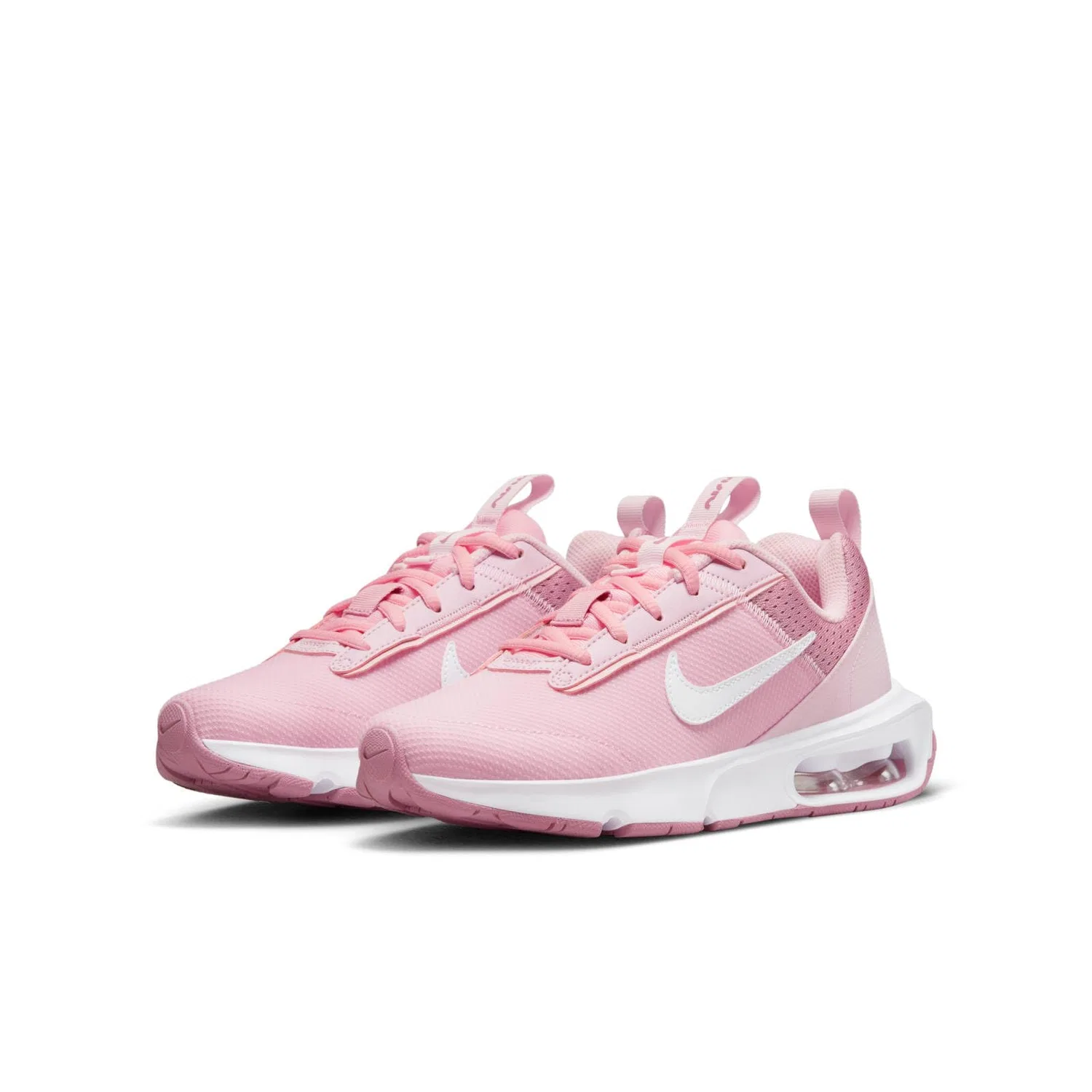 Детские кроссовки для мальчиков с принтом Air Max Intrlk Lite NIKE, Black/White-Anthracite-Wolf Grey — фото 2
