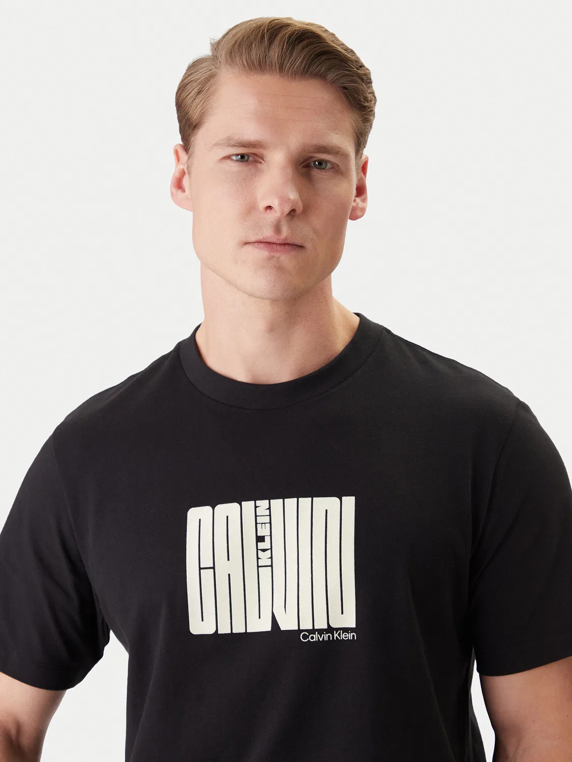 Мужская футболка стандартного кроя Maze Graphic Calvin Klein, черный — фото 4