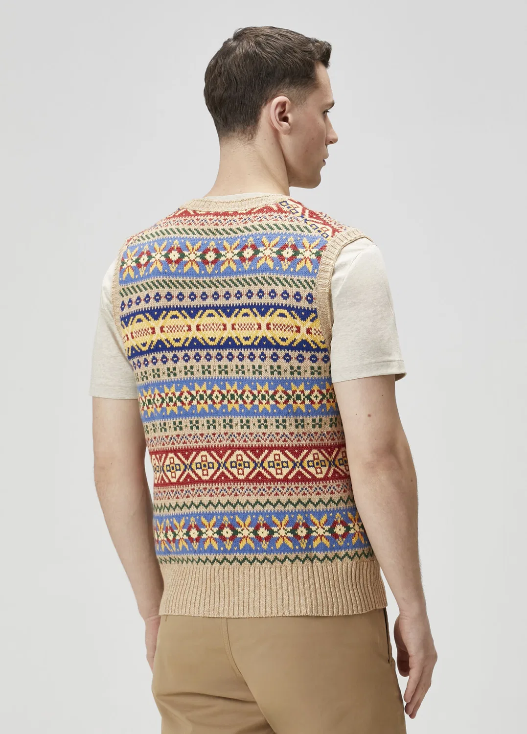Свитер Polo Ralph Lauren Taba Geometrik Jakarlı, Taba — фото 4