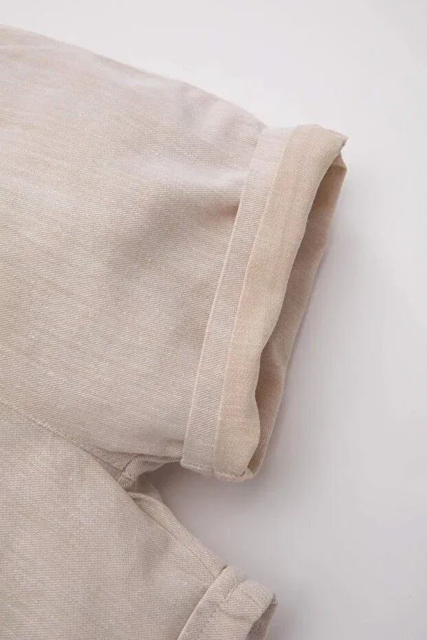 Детские шорты для мальчиков хлопковые Basic Pocket Defacto, Beige — фото 3