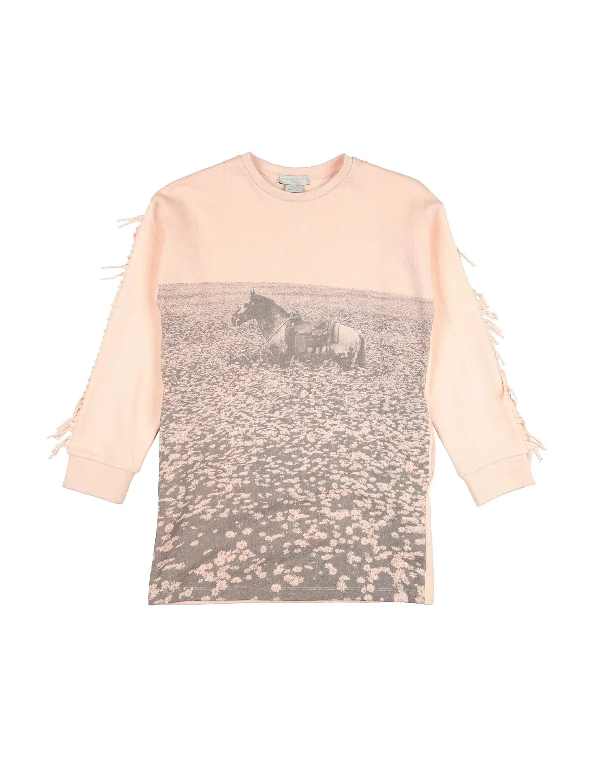 Детское платье для девочек из флиса с длинным рукавом Stella Mccartney Kids, Light Pink