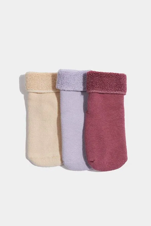 Детские носки для девочек хлопковые 3-пак Defacto, Multicolor-Kr1