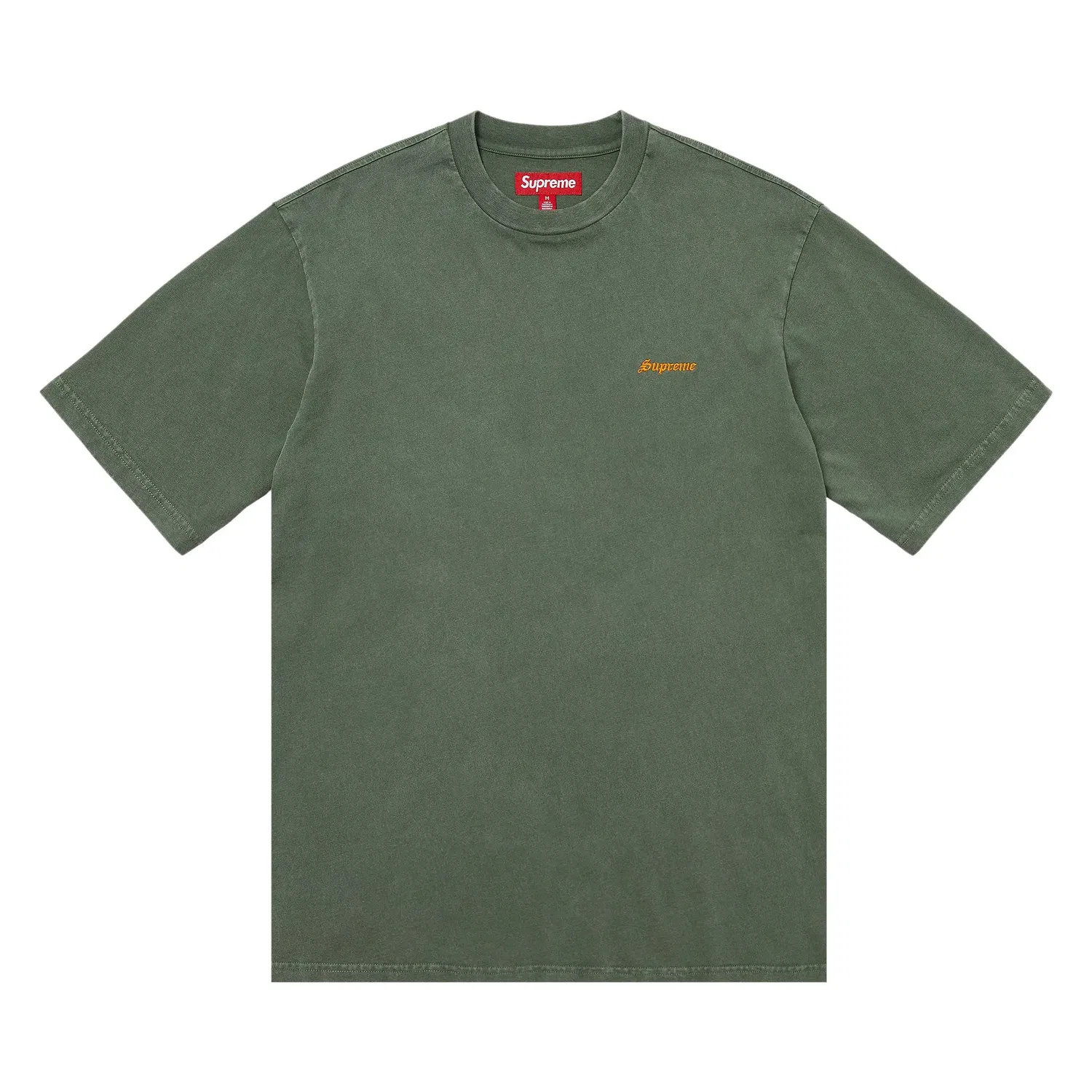 Футболка Supreme с коротким рукавом, выстиранная, зеленый