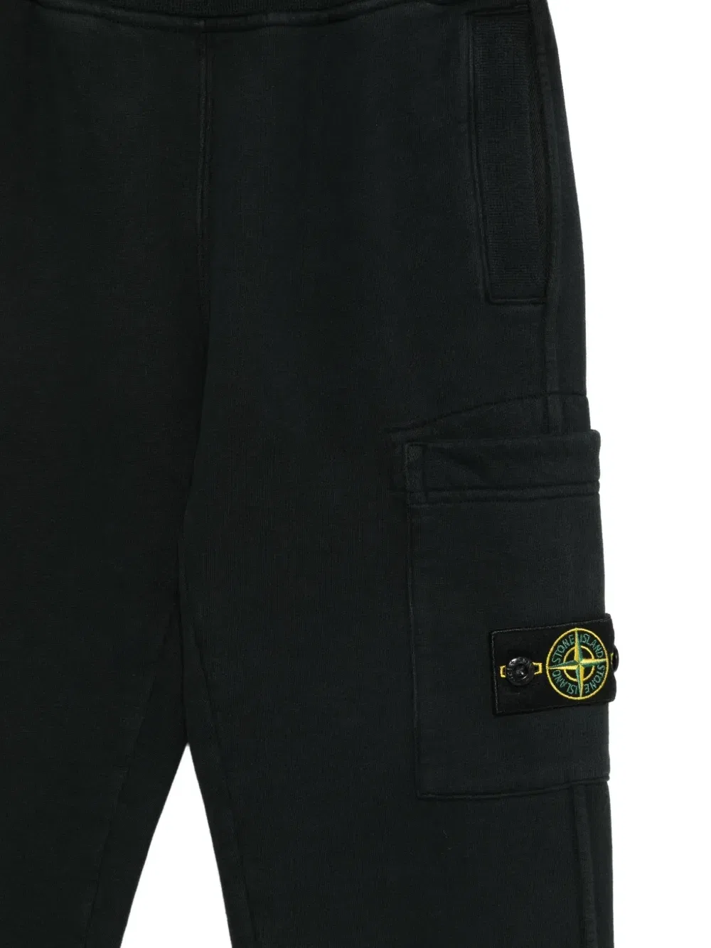 Брюки-карго с нашивкой-логотипом Stone Island Junior, черный — фото 3