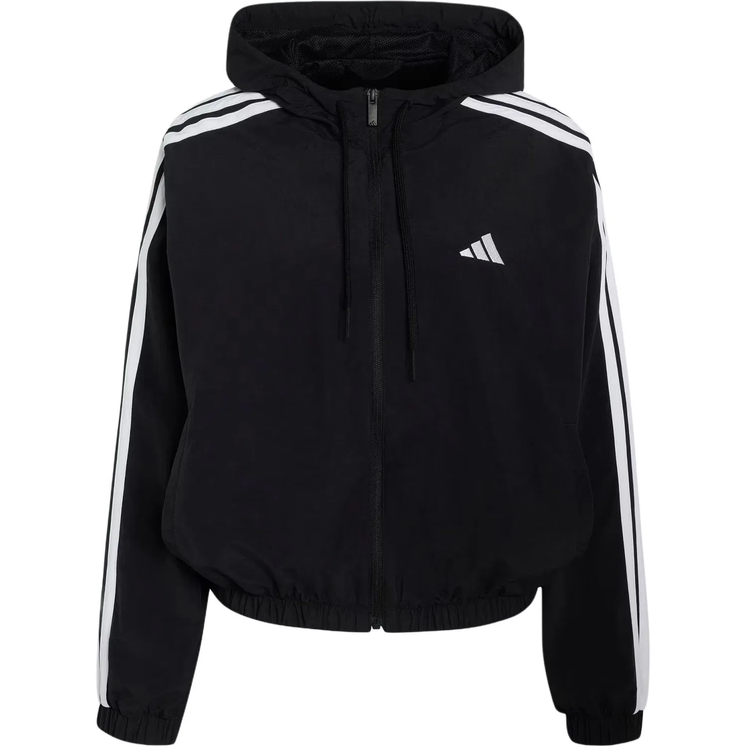 Женская куртка спортивная с капюшоном, средняя посадка, Adidas, Black