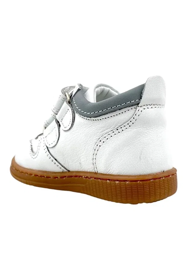 Детские туфли для девочек с ортопедической стелькой Arizona Nubebe, White-Blue — фото 3
