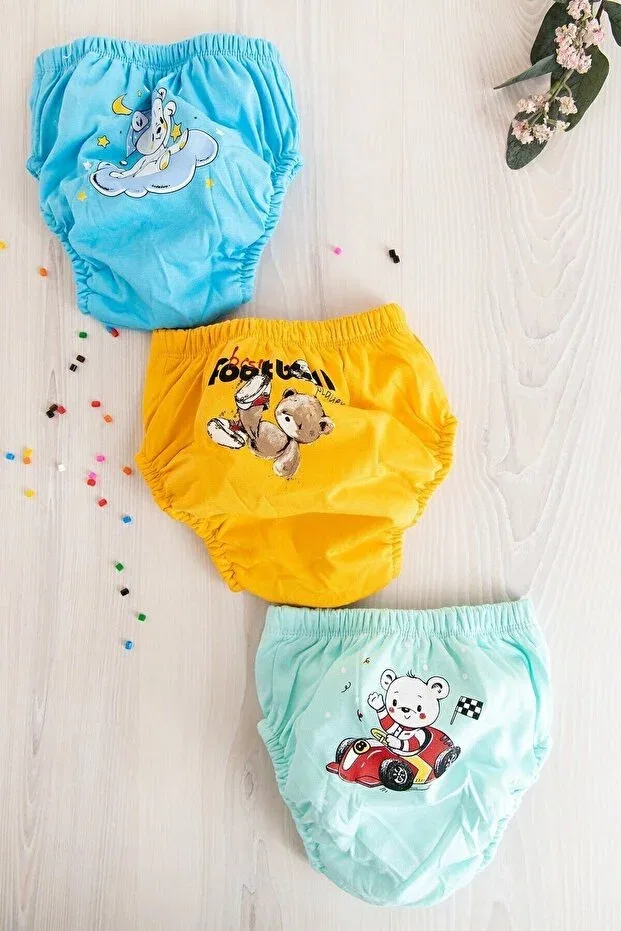 Детские трусы для мальчиков хлопковые 3-штучный комплект Bonbonetti Chocolate Baby&Kids, Mixed