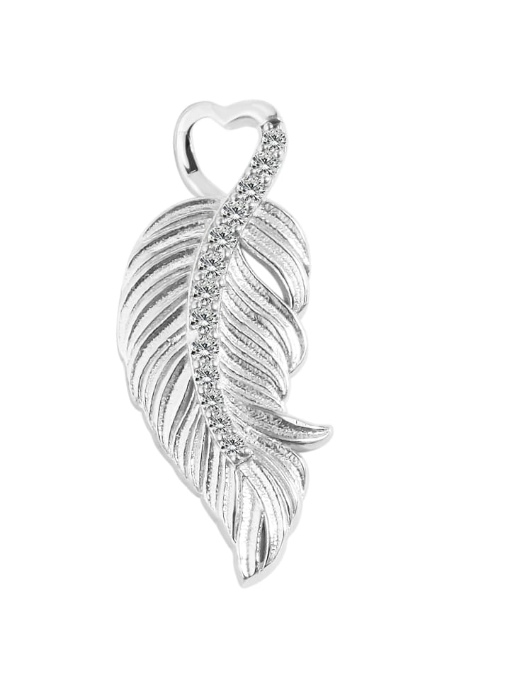 

Adeliás Женский кулон в виде пера из серебра 925 пробы с кубическим цирконием в серебряной оправе